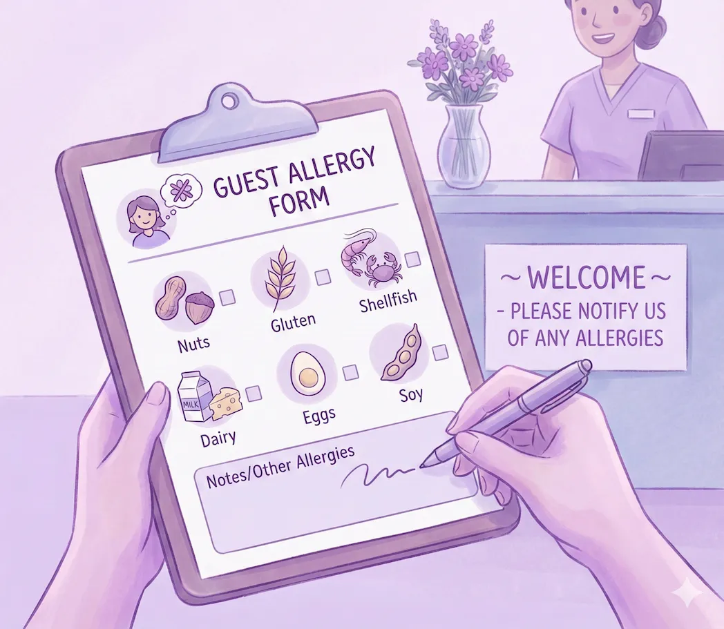 Guest dietary preferences and allergy tracking