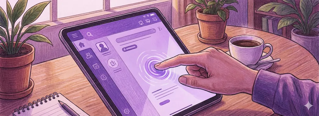 Touch-based meal management interface